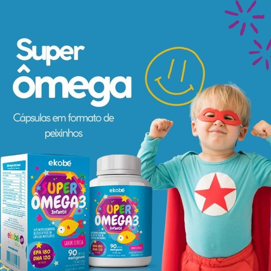 Super Ômega 3 Infantil 90 Cápsulas Mastigavéis Ekobé