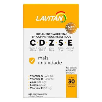 Suplemento Alimentar Lavitan CDZSE Mais Imunidade 30 Comprimidos