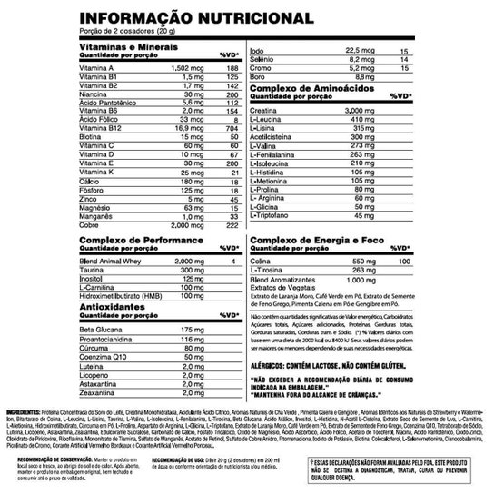 Suplemento Animal Pak Powder 600g - Universal Nutrition