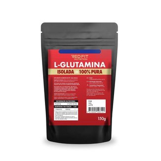 Suplemento em Pó 100% Puro Importado Red Fit Nutrition L-Glutamina Pura Importada 150g - 30 Doses