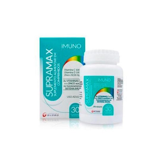 Supramax Imuno 30 Cp Vit C+Vit D Globo