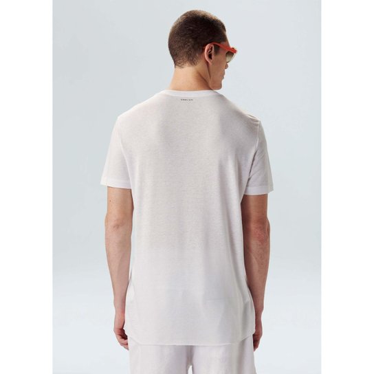 T-shirt light brasão white edition OSKLEN