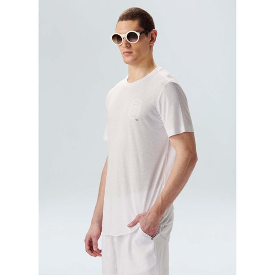 T-shirt light brasão white edition OSKLEN
