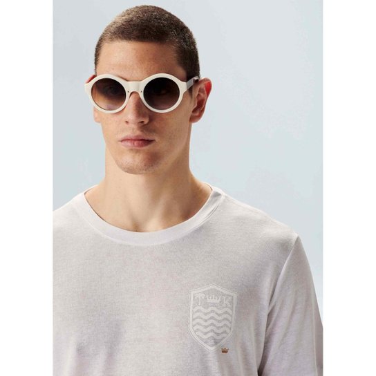 T-shirt light brasão white edition OSKLEN