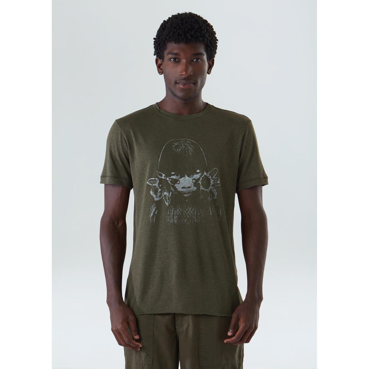 T-shirt light linen indigena OSKLEN | Allianz Parque Shop