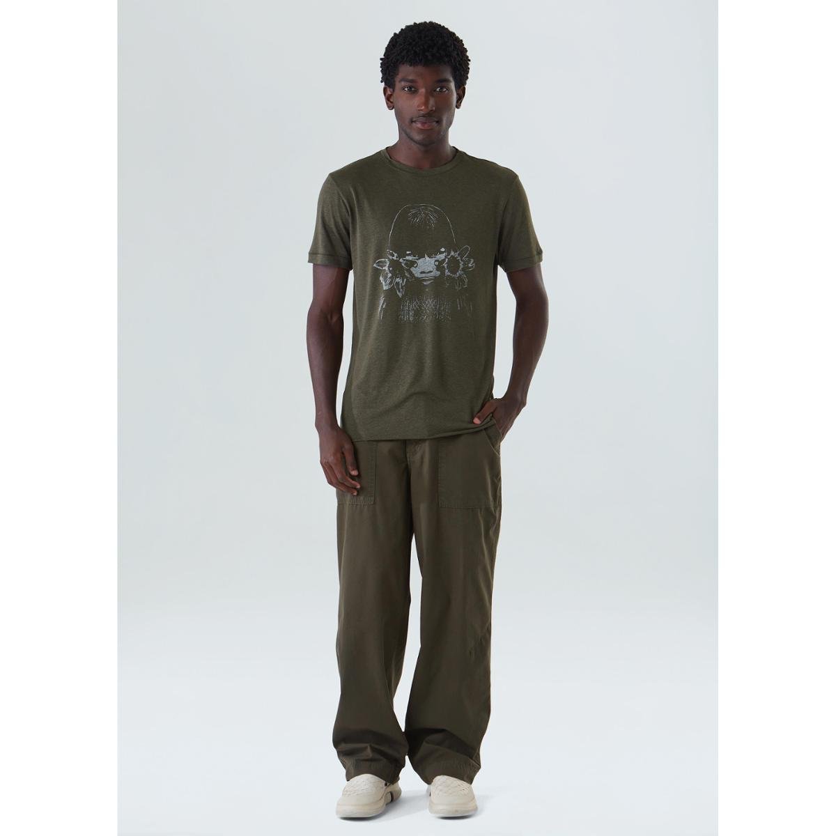 T-shirt light linen indigena OSKLEN | Allianz Parque Shop