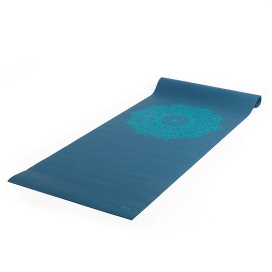 Tapete de yoga pvc ecológico estampa Mandala Design, yoga mat para pilates e ginástica 183x60cm