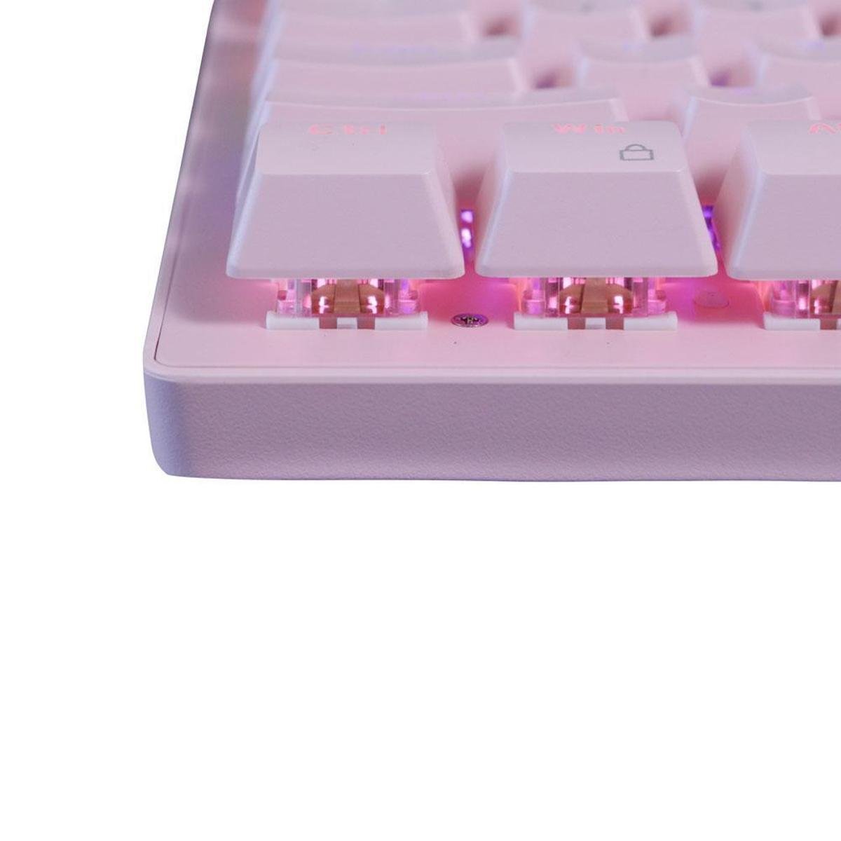 Teclado mecânico RGB para jogos Teclado Mecânico RGB X-Zone #BGS25 - Switch Blue - Rank1 - A