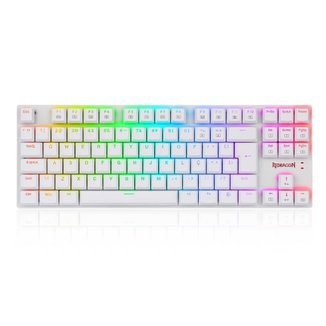Teclado Mecânico Gamer Redragon APS - ABNT2 - RGB - Switch Azul - Branco - K607W-RGB PT-BLUE