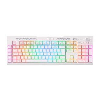 Teclado Mecânico Gamer Redragon Brahma Pro - ABNT2 - RGB Chroma Switch Marrom - Branco K586W-RGB-PRO