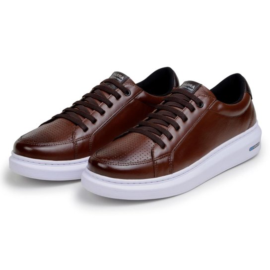 Tenis 100% Couro Legitimo Parra Boots MasculinoModerno Confortavel Leve 1031