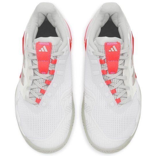 Tênis Adidas Barricade 13 - All Court - Branco Prata e Vermelho