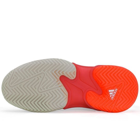 Tênis Adidas Barricade 13 - All Court - Branco Prata e Vermelho