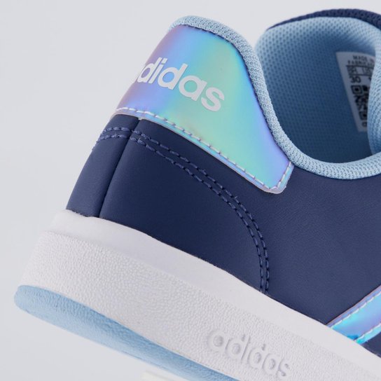 Tênis Adidas Grand Court 2.0 Azul e Branco Infantil