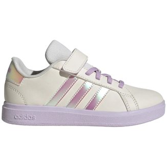 Tênis Adidas Grand Court 2.0 Infantil Branco e Lilás
