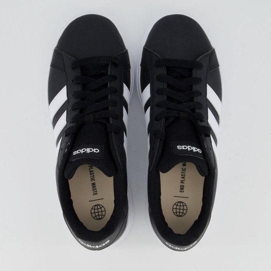 Tênis Adidas Grand Court Base 2.0 Simp Feminino Preto e Branco