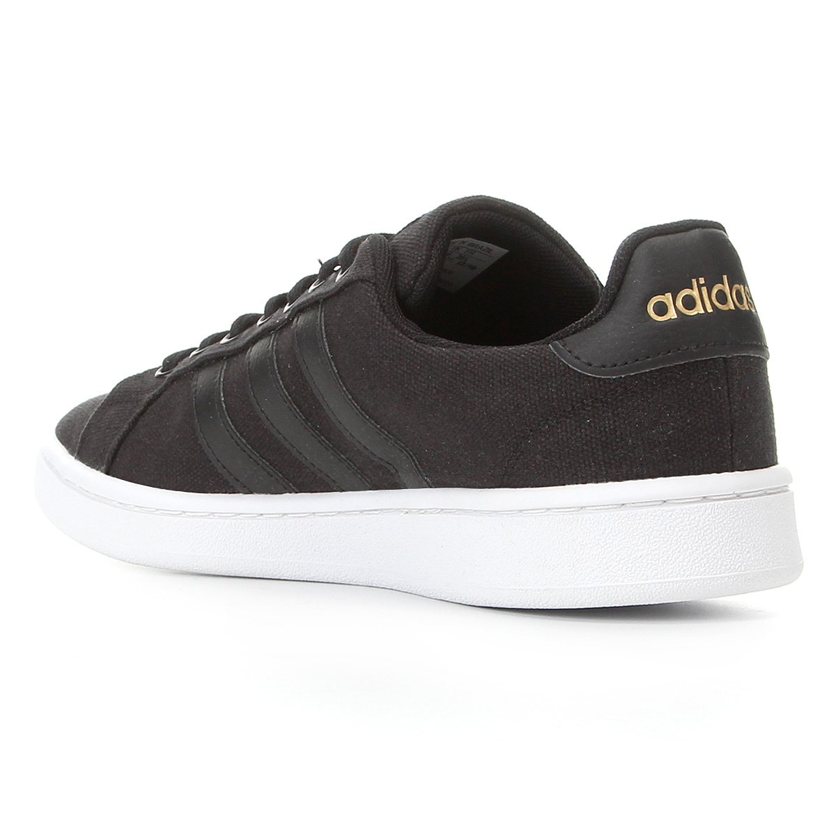 adidas grand court feminino preto
