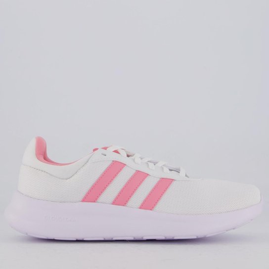 Tênis Adidas Lite Racer Feminino Branco e Rosa