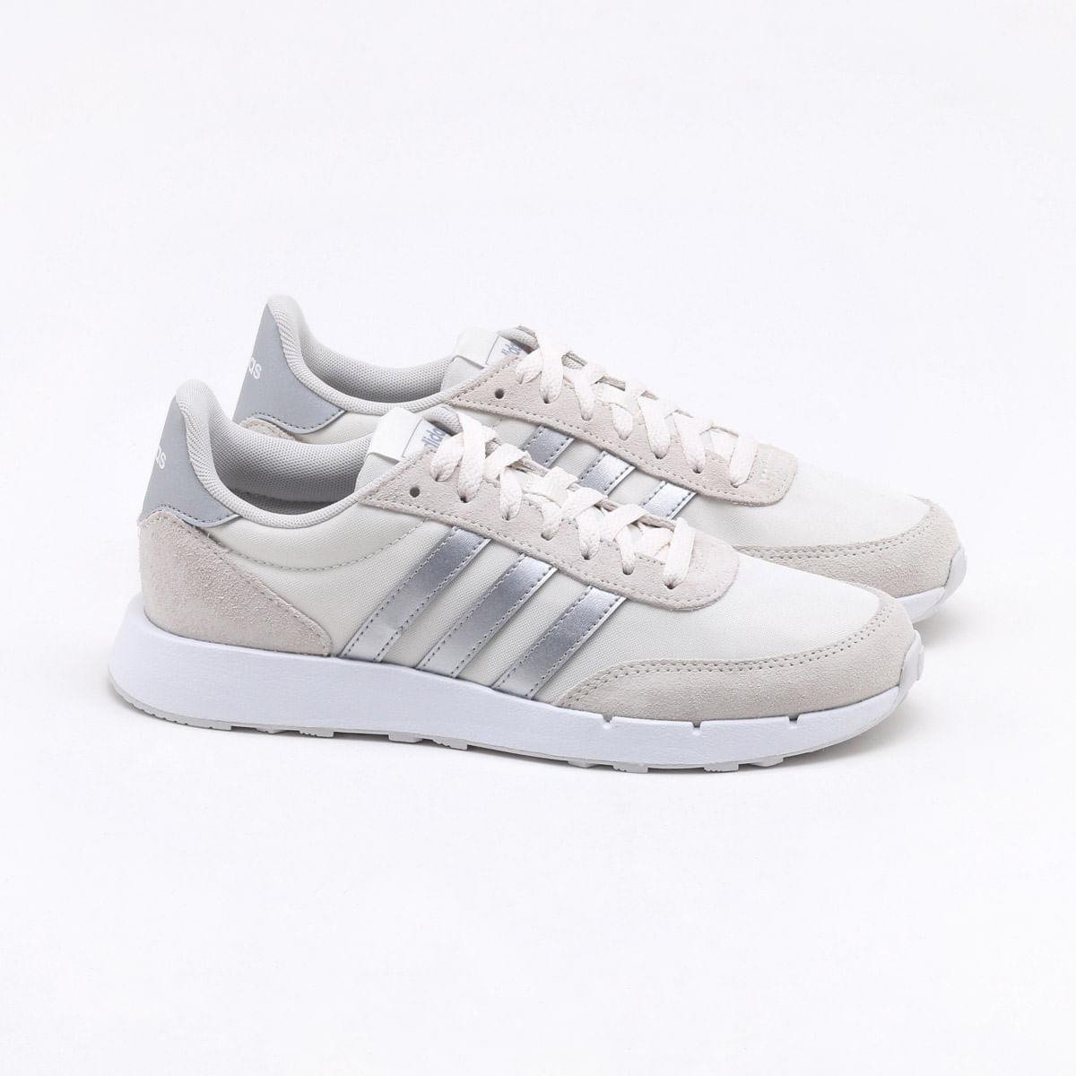 Tênis Adidas Run 60s 2.0 Feminino - Branco+Rosa | Allianz Parque Shop