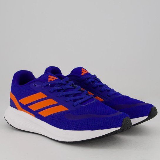 Tênis Adidas Runfalcon 5 Azul e Laranja