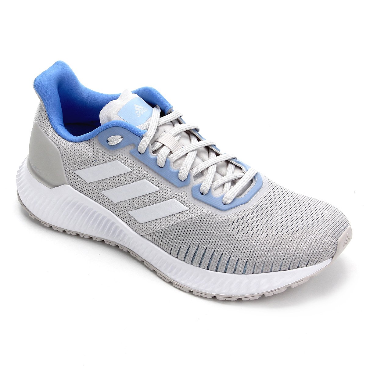 tenis adidas cinza com azul