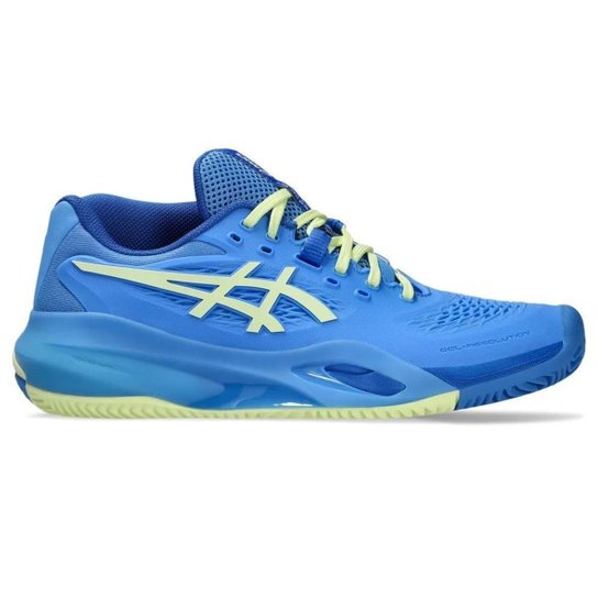 Tênis Asics Gel Resolution X Clay Azul e Amarelo Feminino