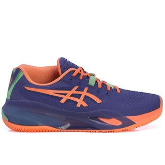 Tênis Asics Gel Resolution X Padel Azul e Laranja