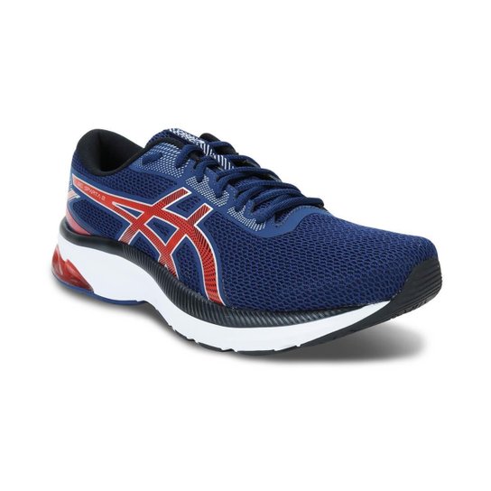 Tênis ASICS GEL-Sparta 2 - Masculino - Azul com Branco e Vermelho