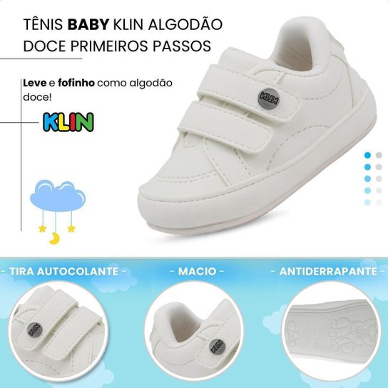 Tênis Baby Klin Algodão Doce Tiras Autocolantes Confortável Anatômico