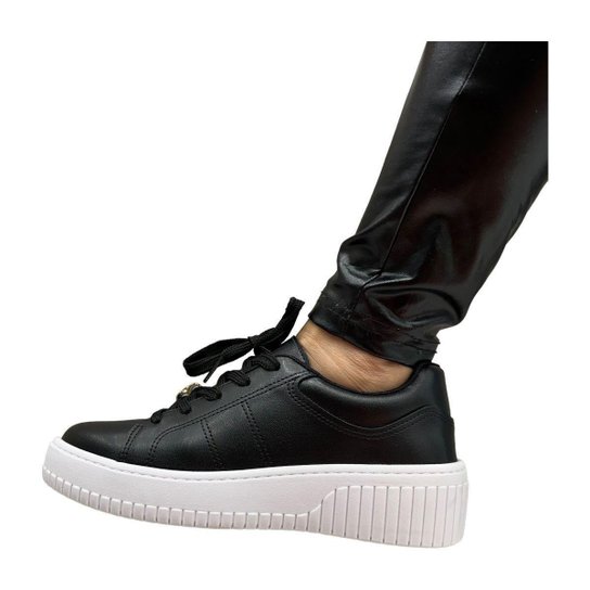 Tênis Beira Rio 4316.102 Cadarço Moda Sola Alta Flatform Feminino