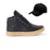 Tênis Botinha Infantil Masculino Casual Cano Alto Confortavel + Bone - Preto+Bege
