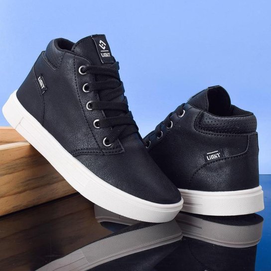 Tênis Botinha Infantil Masculino Casual Cano Alto Confortavel + Oculos