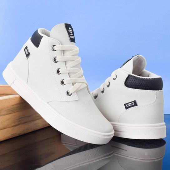 Tênis Botinha Infantil Masculino Casual Cano Alto Confortavel