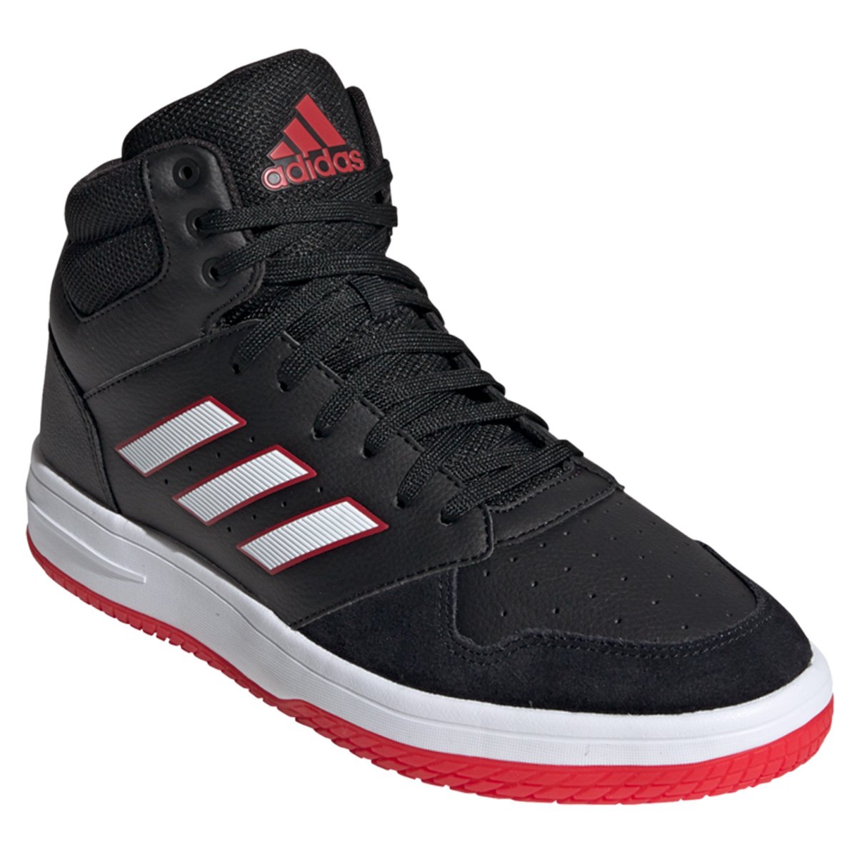Tênis Branco Adidas Cano Alto Vermelho Adidas Forum Mid Tenis Cano