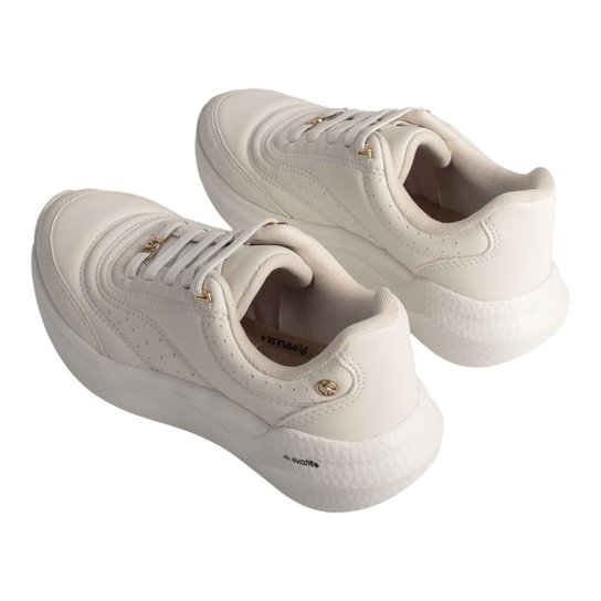 Tênis Casual Feminino Kolosh C3905 Couro Cadarço Branco