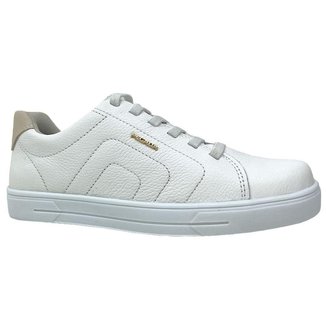 Tênis Casual Feminino Pegada Couro 211152 Bco