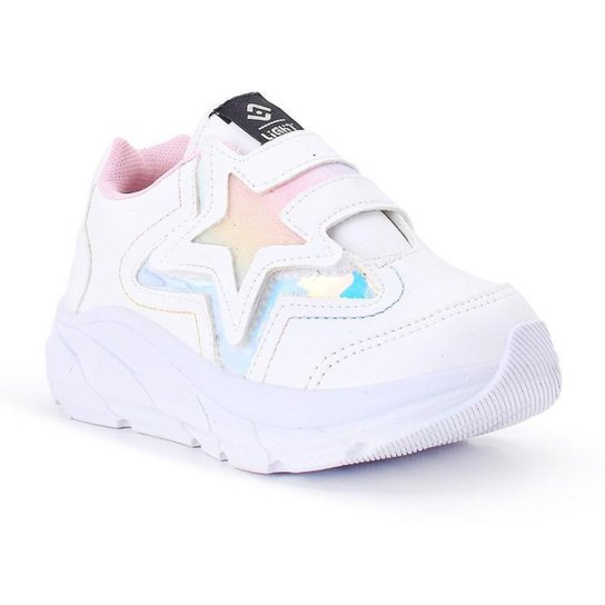 Tenis Casual Infantil Meninas Estrela Glitter Calce Facil