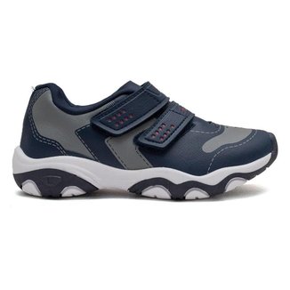 Tênis Casual Kidy Marinho e Cinza Juvenil Masculino KIDY