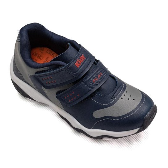 Tênis Casual Kidy Marinho e Cinza Juvenil Masculino KIDY