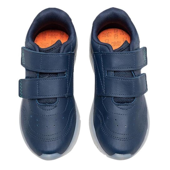 Tênis Casual Kidy Marinho e Verde com LED Juvenil Masculino KIDY