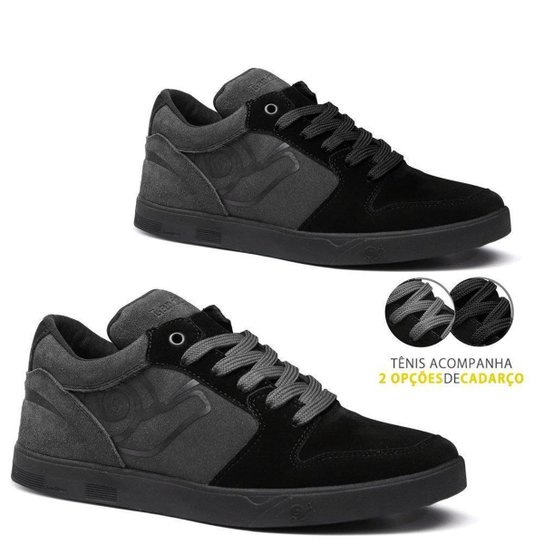 Tênis Casual Masculino 100% Couro Moderno Landfeet Alta Qualidade Maior Durabilidade