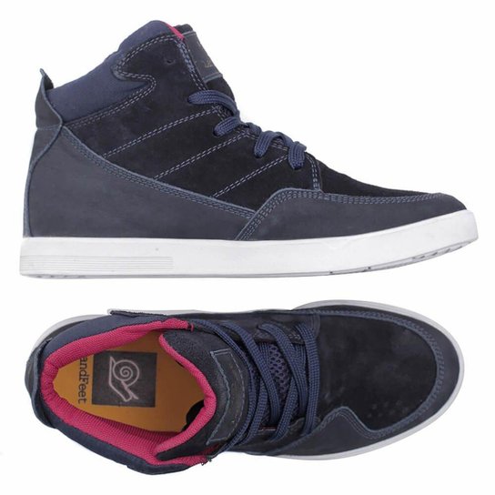 Tênis Casual Masculino Moderno Landfeet 100% Couro Alta Qualidade Maior Durabilidade