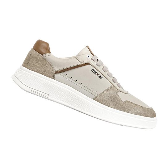 Tênis Casual Masculino Sneaker Ferracini Logan Em Couro