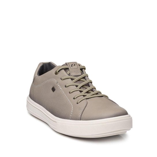 Tênis Casual Pegada Masculino em Couro Areia 111501-07