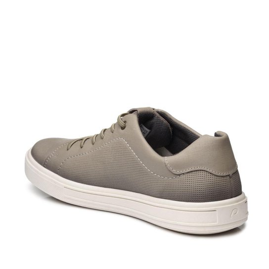 Tênis Casual Pegada Masculino em Couro Areia 111501-07