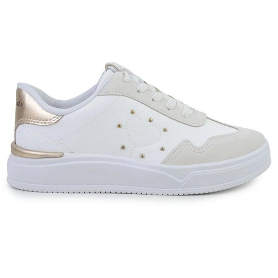 Tênis Casual Sneaker Infantil Menina Pink Cats V5351 Offwhite