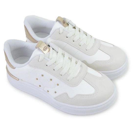 Tênis Casual Sneaker Infantil Menina Pink Cats V5351 Offwhite