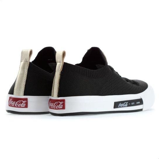 Tênis Coca Cola Daytona Sunset Knit Preto e Dourado - Feminino