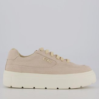 Tênis Coca Cola Rover Leather Feminino Off White