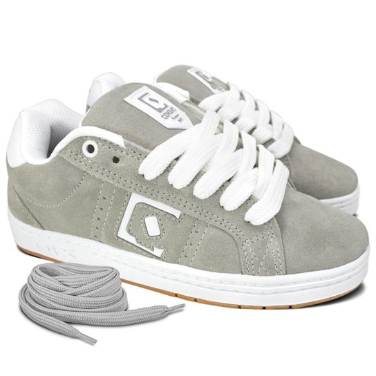 Tênis Combat Suede Natural Unissex | Cinza Branco